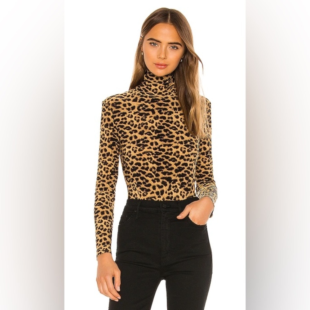 Norma Kamali Leopard Jersey Bodysuit